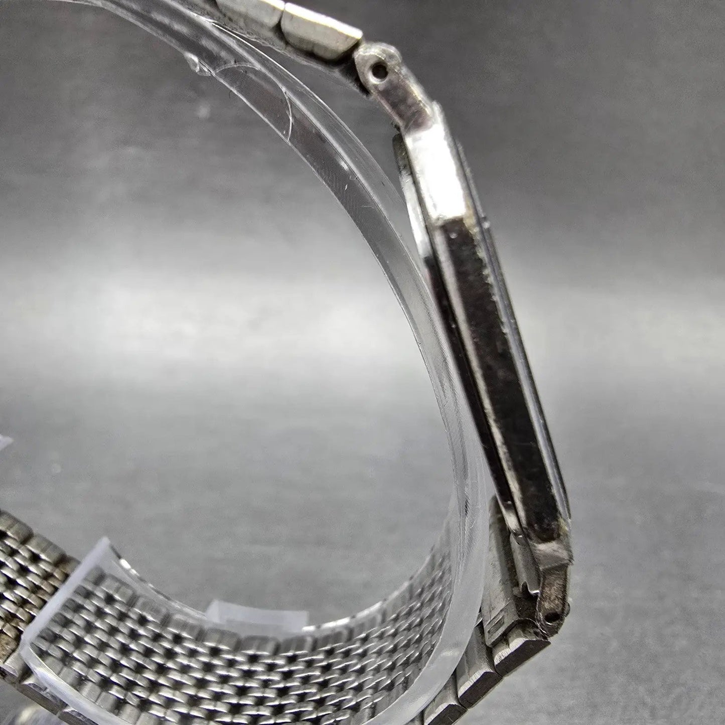 Seiko Watch Men 30mm Silver Digital F441-4010 Octagon PARTS Vintage5
