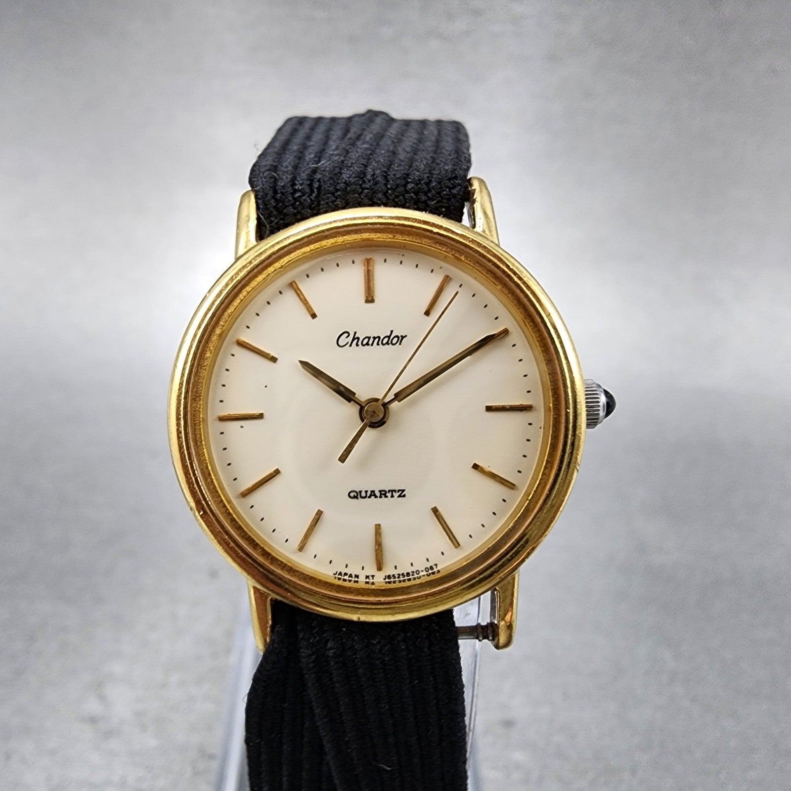 Orient Chandor Watch Women 25mm White Dial Gold Tone Round J6558200 New Battery0