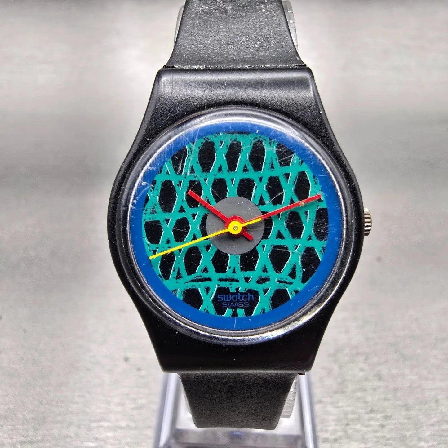 Swatch Lady Chelsea Watch Women 25mm Black Dial Black Tone Round LB112 New Batt0