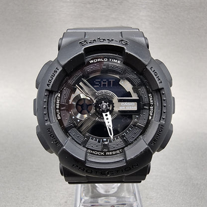 Casio BabyG BA110BC Watch Women 43mm Analog Digital Black Tone Round New Batt0