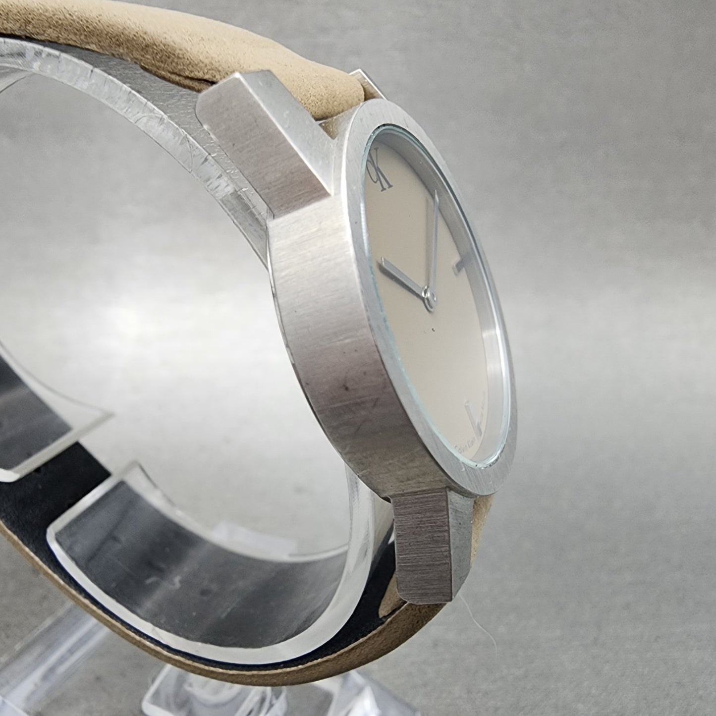 Calvin Klein Watch Women 30mm Brown Dial Silver Tone Round New Battery K71213