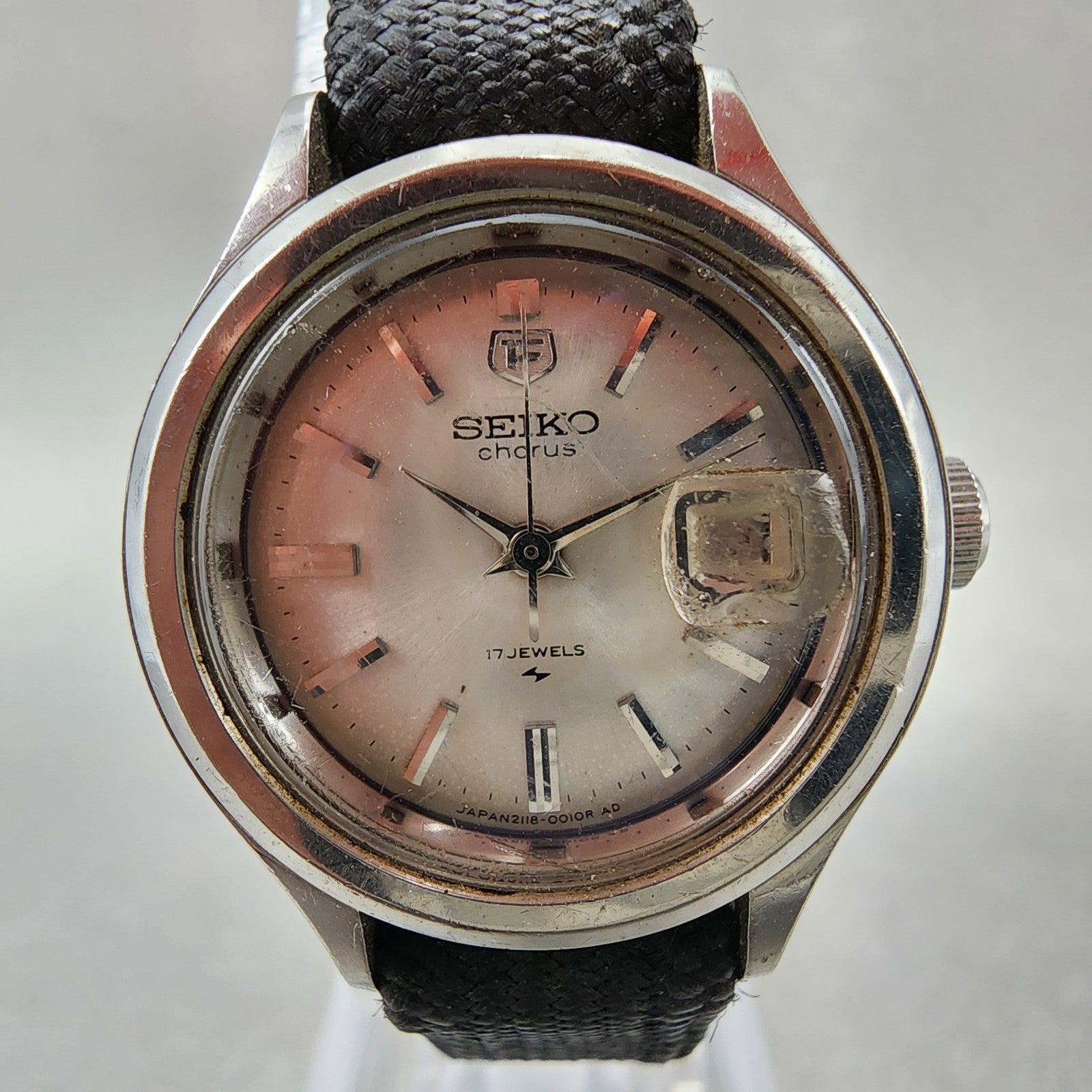 Seiko Chorus Watch Women 25mm Silver Dial Steel Date Manual 21180200 Runs VTG1