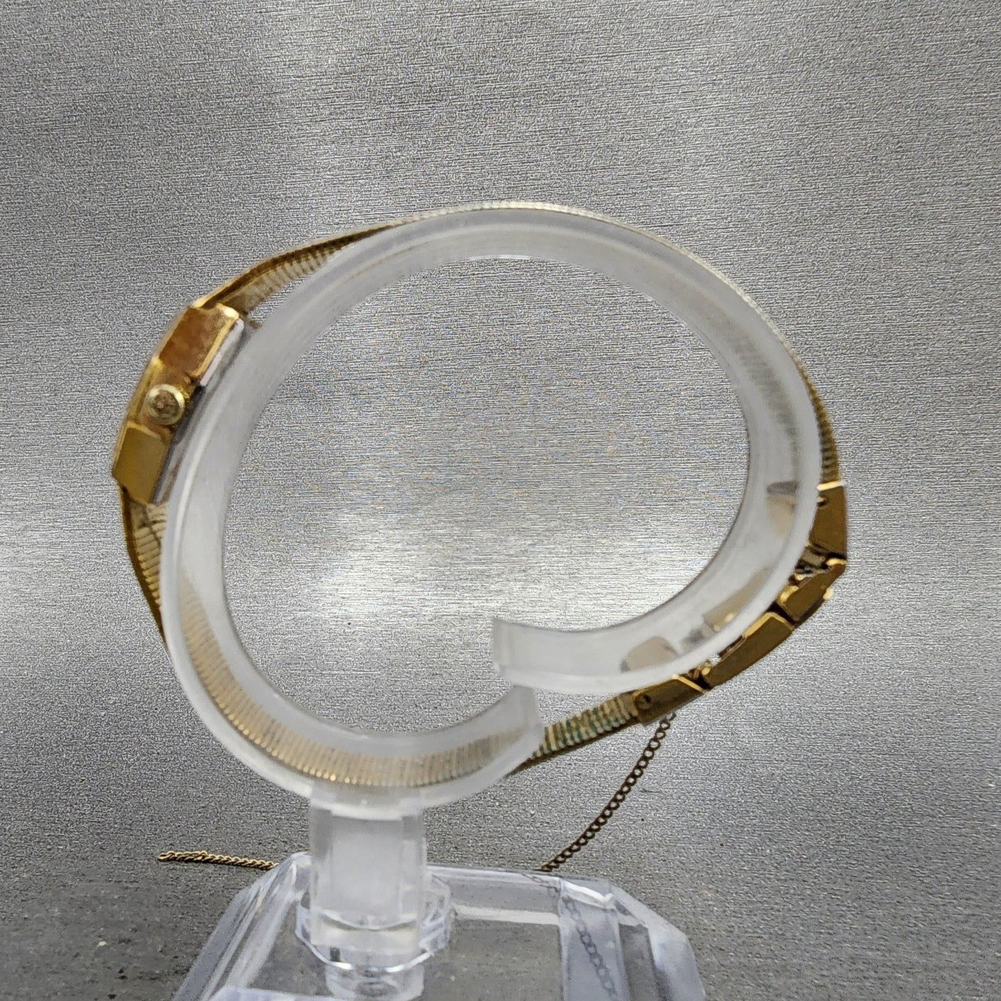 Hamilton Watch Women 26mm Gold Dial Gold Octagon 9220 New Battery Vintage6