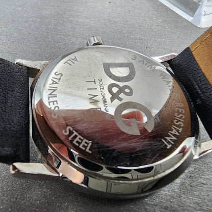 Dolce Gabbana Gloria Watch Women 40mm Black Dial Steel Round DW0008 New battery9