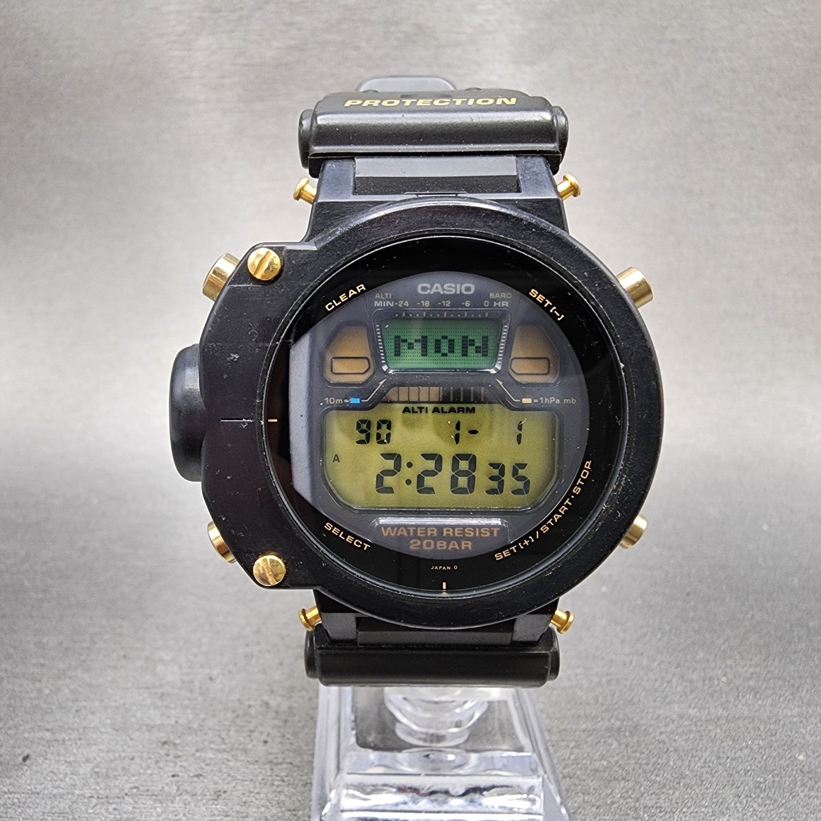 Casio GShock DW6700 Watch Men 46mm Digital Black Tone Alarm Chrono New Battery0