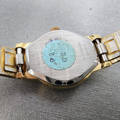 Bulova Caravelle Watch Women 19mm Cream Dial Gold Tone Round 48J07 NOS New Batt13