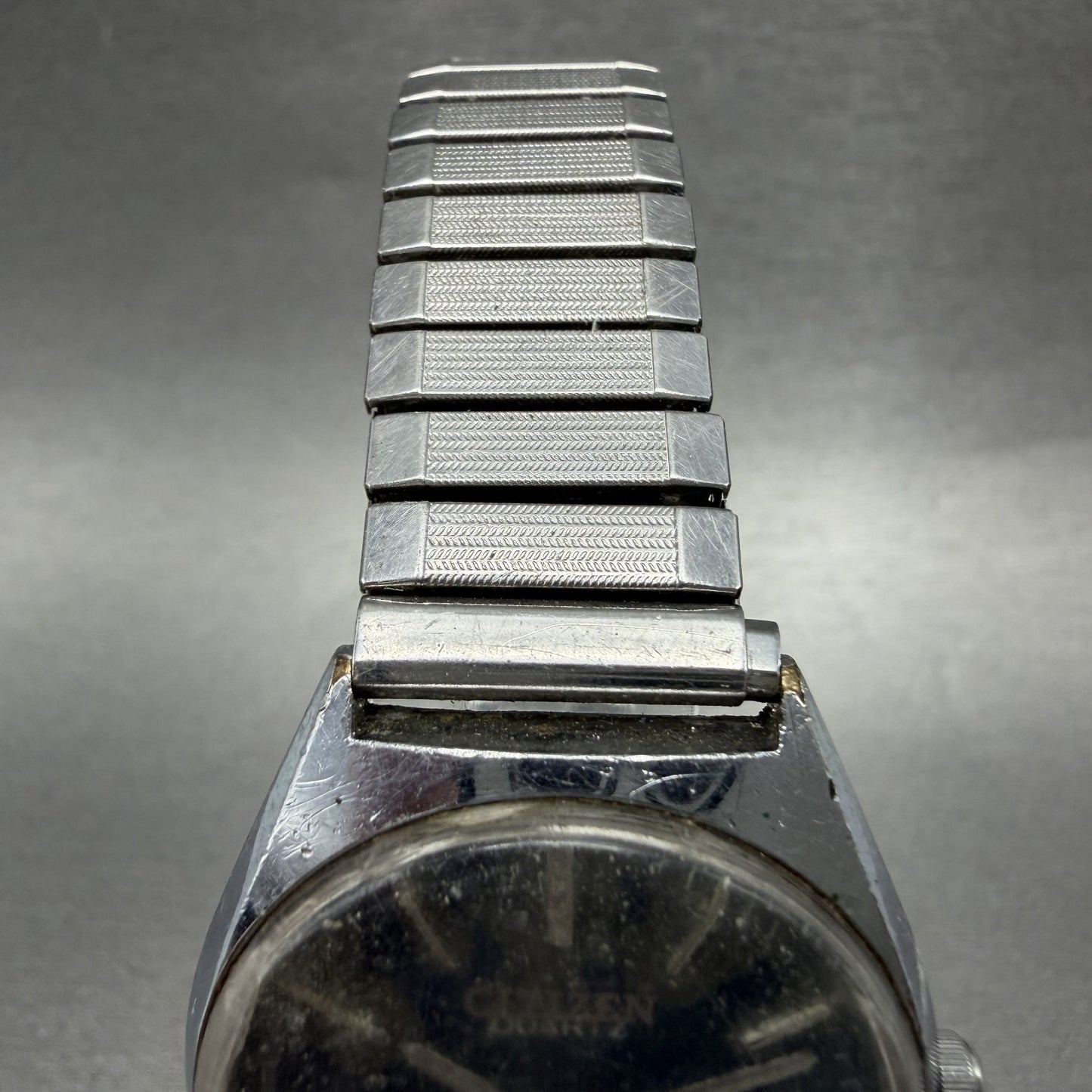 Citizen CQ Watch Men 32mm Blue Dial Silver Tone Date Round 2110892208 New Bat5