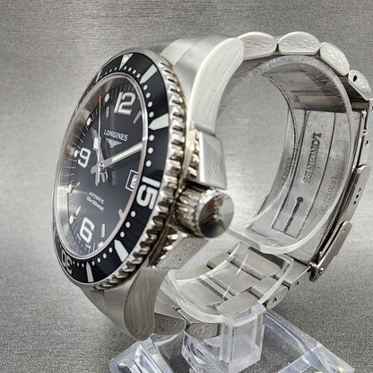 Longines Hydraconquest Automatic Watch Men 42mm  Black Dial Steel Date L3.742.42