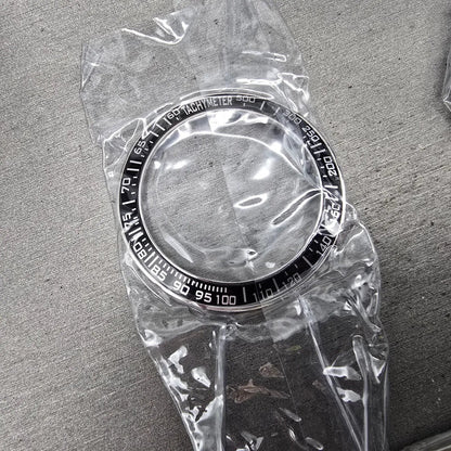Invicta Chronograph Dive Watch Men 44mm Black Dial Silver Tone 1608 New BatteryL17
