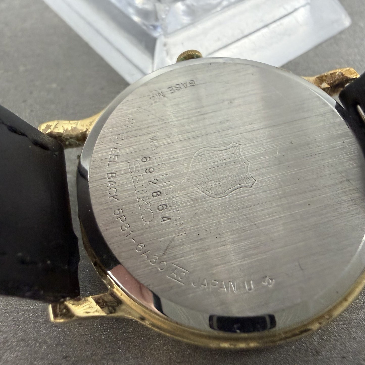 Seiko The League watch Men 32mm White Dial Gold Tone 5P31-6A30 New Battery9