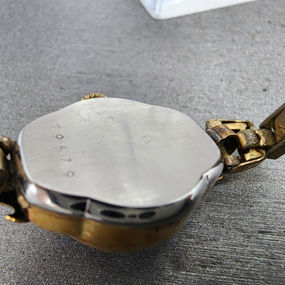 Rotary Watch Women 18mm Cream Dial Gold Tone Round Manual Wind Runs Flip Cover9