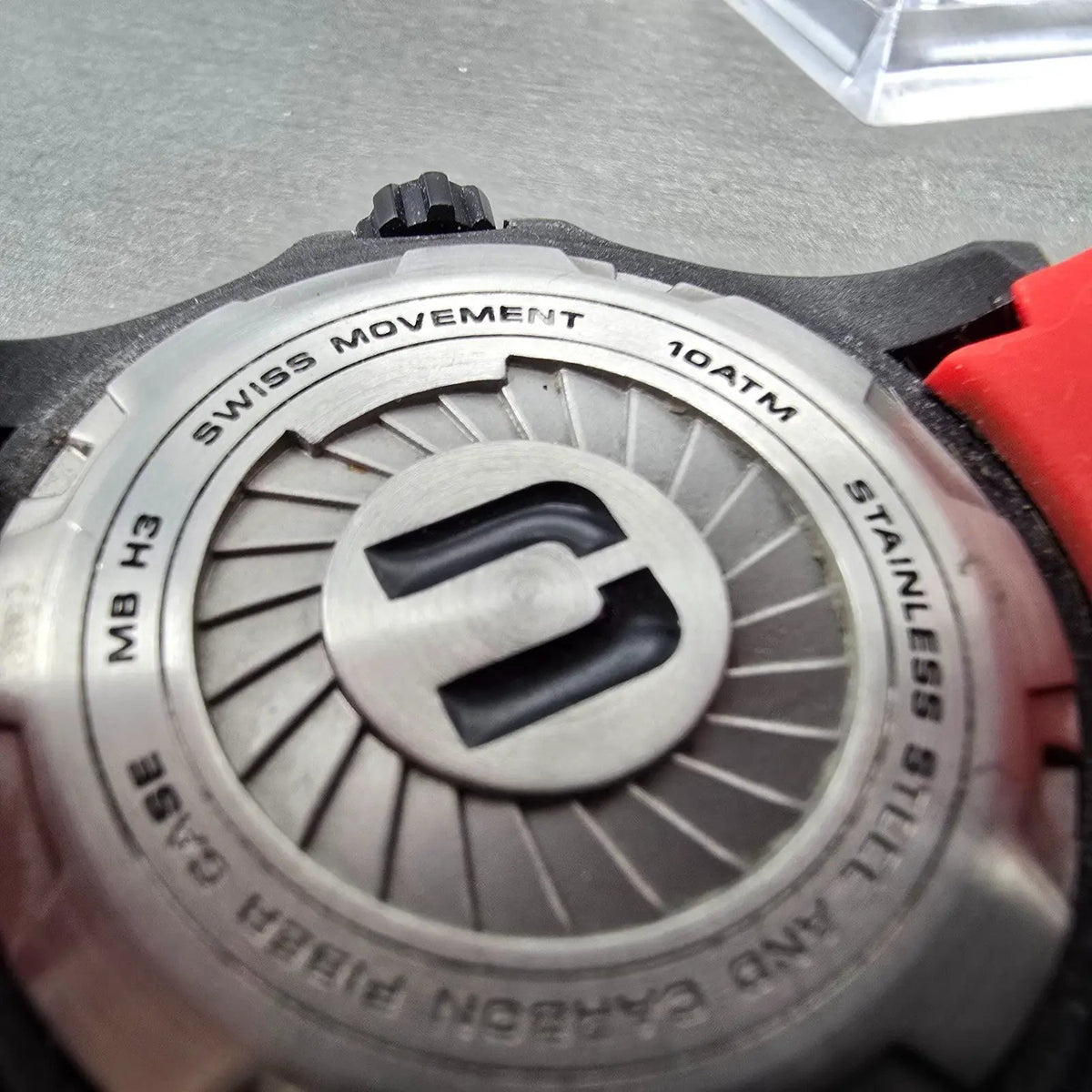 Chronologia Watch Men 45mm Black Dial Black Red Date Round New Battery9