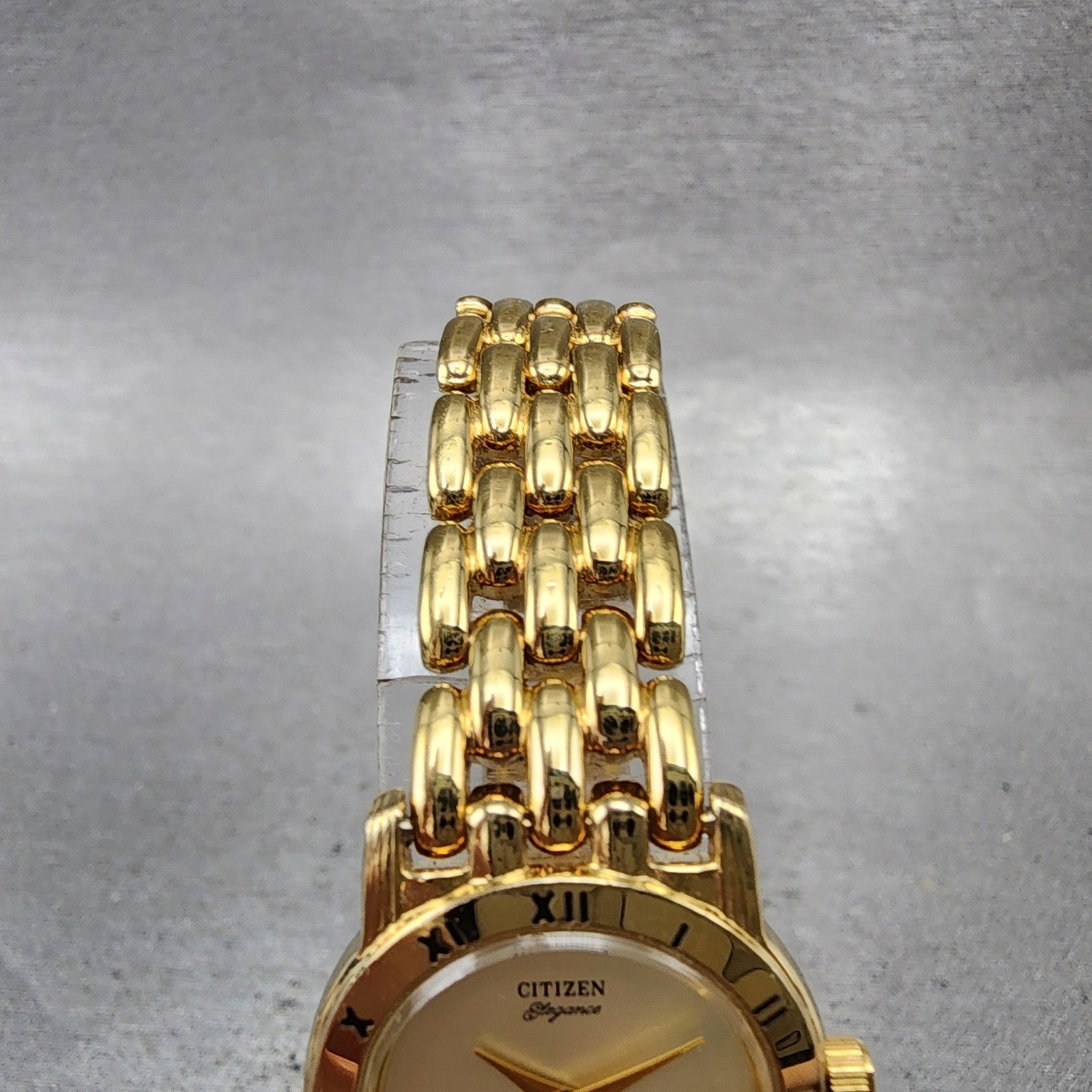 Citizen CQ Watch Women 22mm Champagne Dial Gold Tone Round 5420S26009 New Batt4