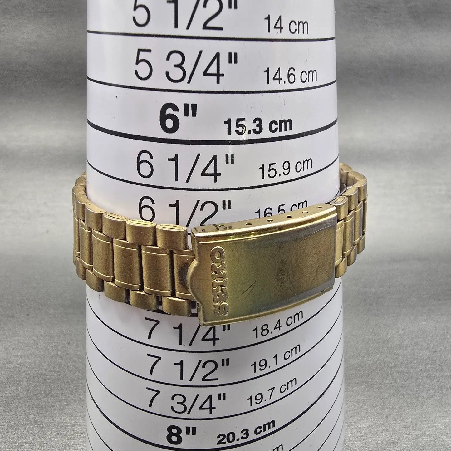 Seiko Watch Men 35mm Gold Dial Gold Tone Daydate Round 7N43-7A50 New Battery VTG9