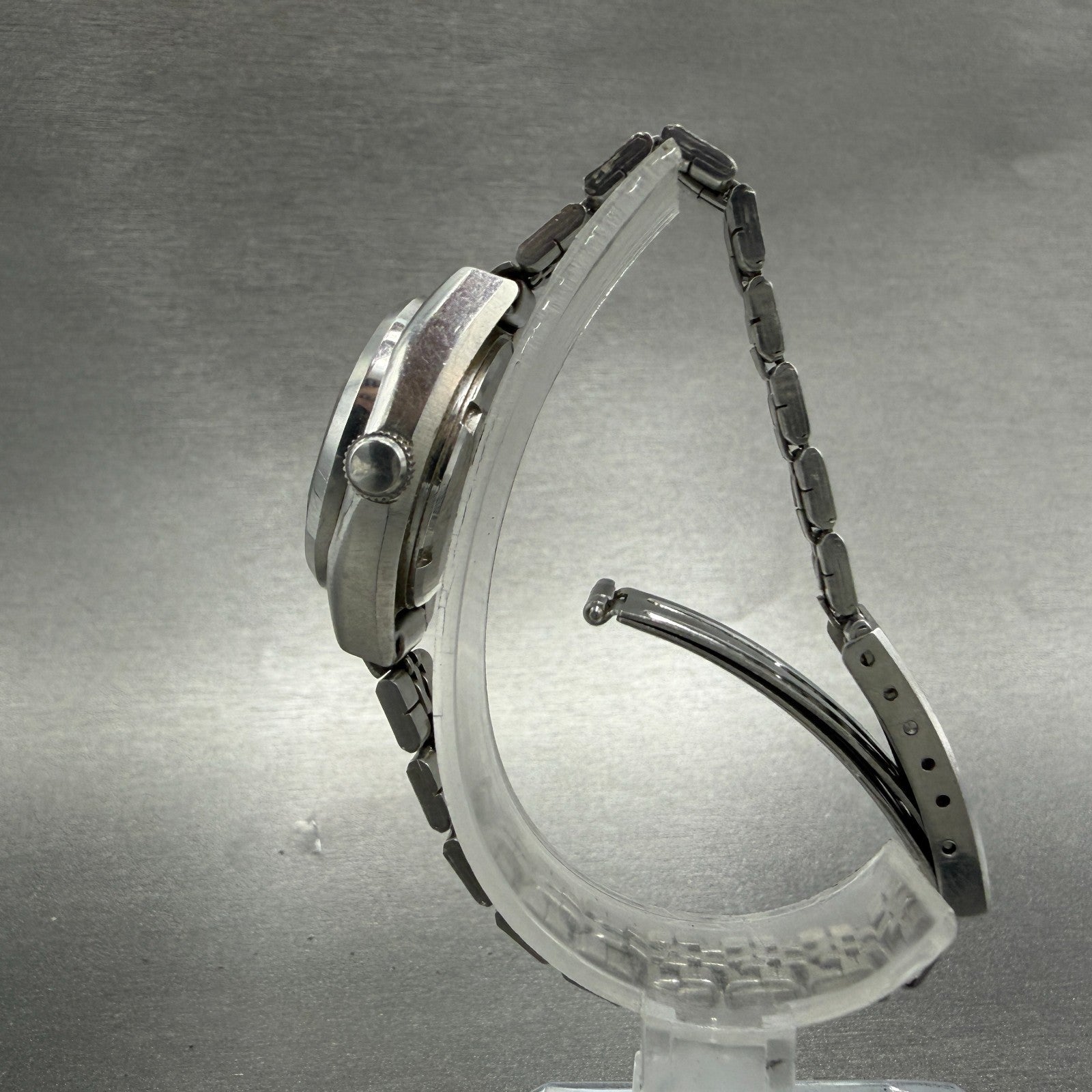 Seiko Automatic Watch Women 25mm Green Dial Silver Tone Date 2205-0520 PARTS7