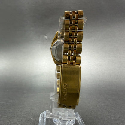 Seiko Autoamtic Watch Women 25mm Gold Dial Gold Tone Daydate 4206-0519 PARTS8
