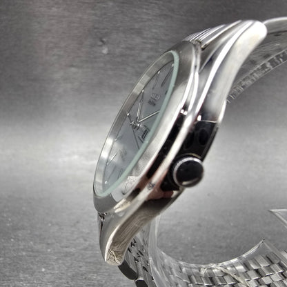 Citizen Eco-Drive Junction Watch Men 36mm Silver Dial Steel Daydate Round Runs2