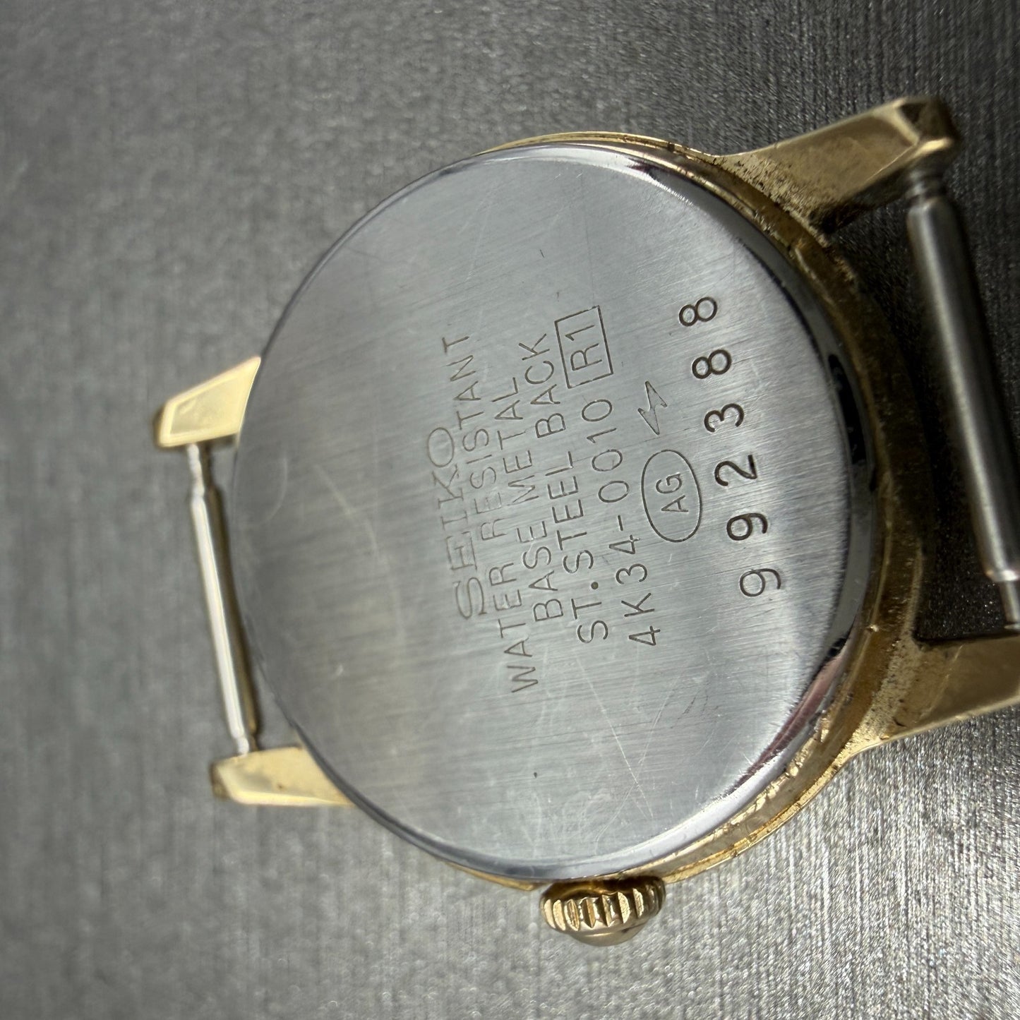 Seiko Avenue Moon Phase Watch Women 24mm White Dial Gold Tone 4K34-0010 PARTS8