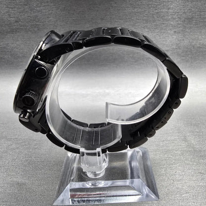 Bulova Watch Men 41mm Black Dial Black Tone Chronograph Date 98B215 New Battery6