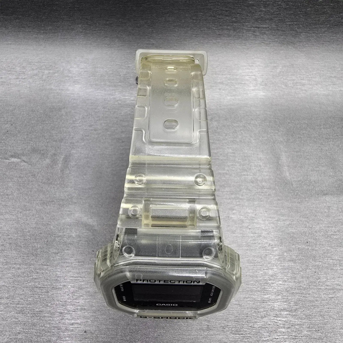 Casio G-Shock DW-5600SKE Watch Men 44mm Clear Case Chrono Alarm New Battery4