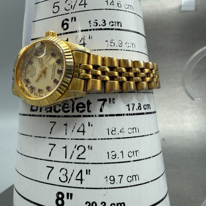 Elgin Watch Women 25mm Champagne Dial Gold Tone Date Round FK330 New Battery10