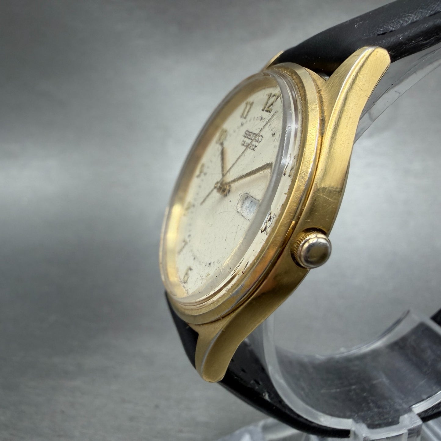 Seiko Watch Men 35mm Cream Dial Gold Tone Daydate Round 7N43-8A39 New Battery2