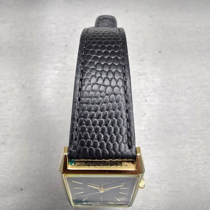 Citizen CQ Watch Men 25mm Black Dial Gold Tone Rectangle 5130-K02627 New Battery4