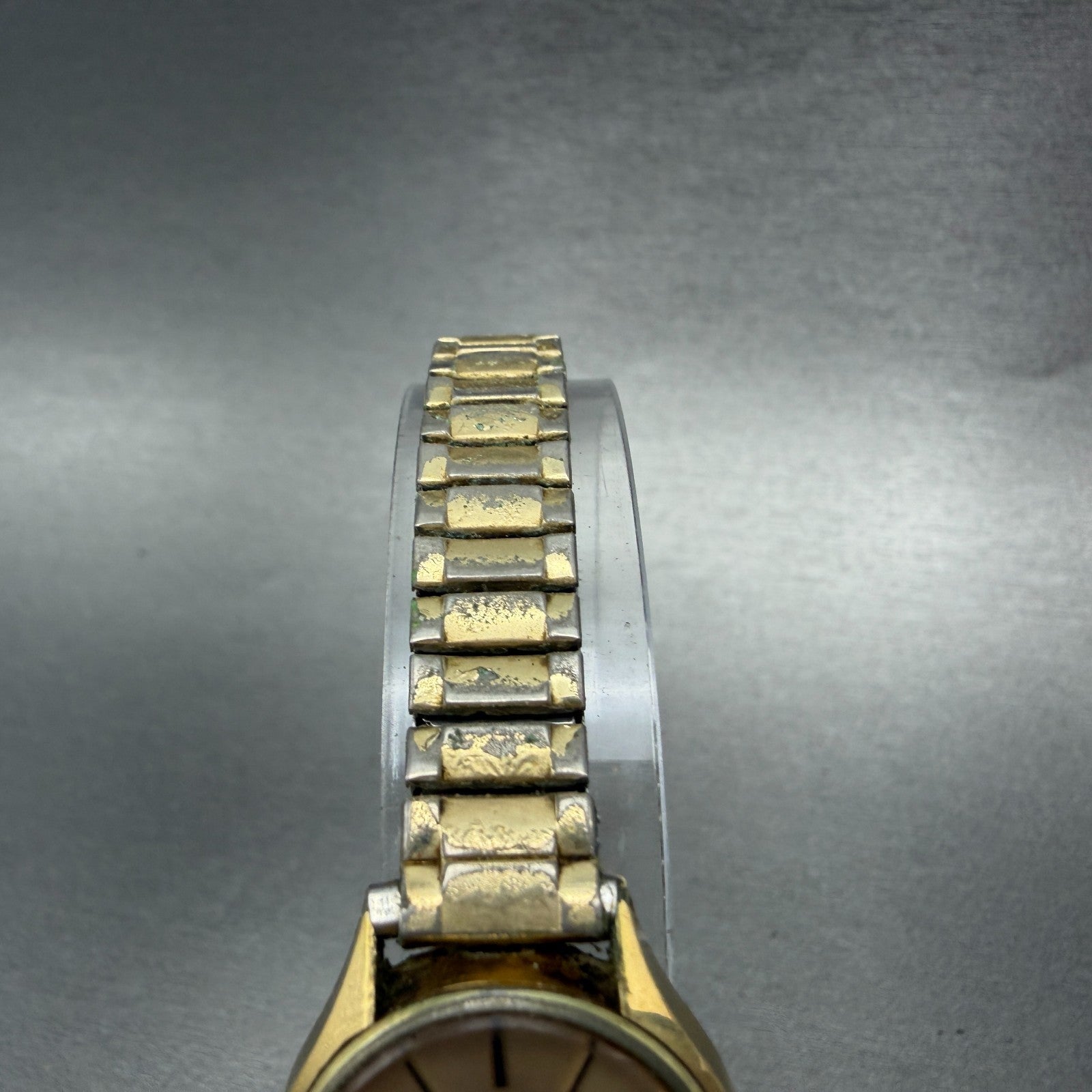 Seiko Watch Women 23mm Champagne Dial Gold Tone Round 4700-0059 New Battery VTG4