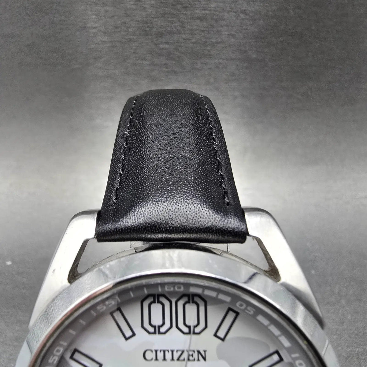 Citizen Eco-Drive 41mm White Camo Dial Steel Daydate Round AW0011-09J Works4