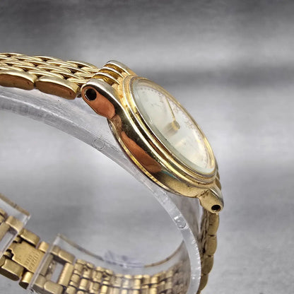 Citizen Watch Women 21mm White Dial Gold Tone Round 3220-S19538 New Battery VTG3