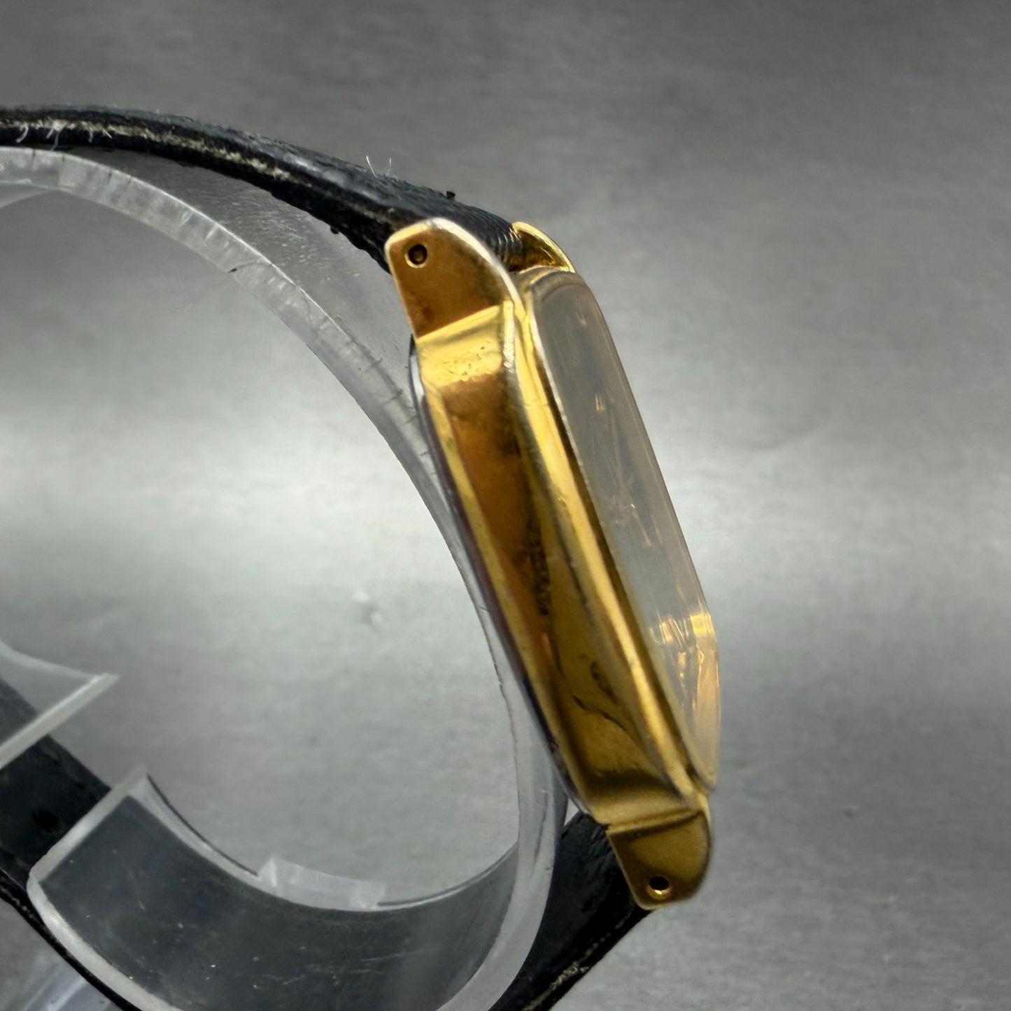 Citizen Tank Watch Men 27mm Black Dial Gold Tone Date Rectangle 6010-K00128 PART4