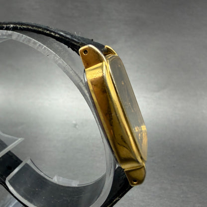 Citizen Tank Watch Men 27mm Black Dial Gold Tone Date Rectangle 6010-K00128 PART4