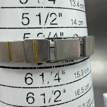 Seiko Watch Women 19mm Silver Dial Two Tone Oval 2C20-6060 New Battey Vintage10
