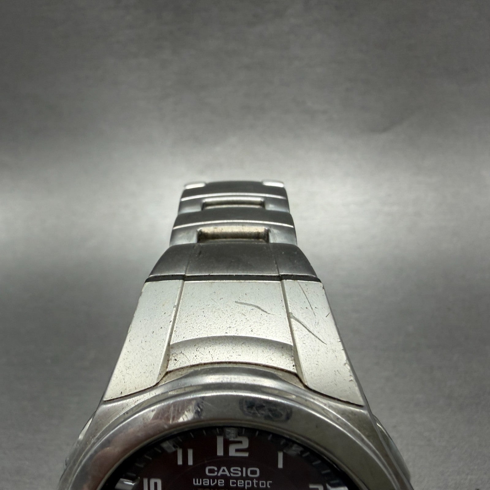 Casio Wave Ceptor Watch Men 42mm Blue Dial Analog Digital Steel WVA-400J Runs4