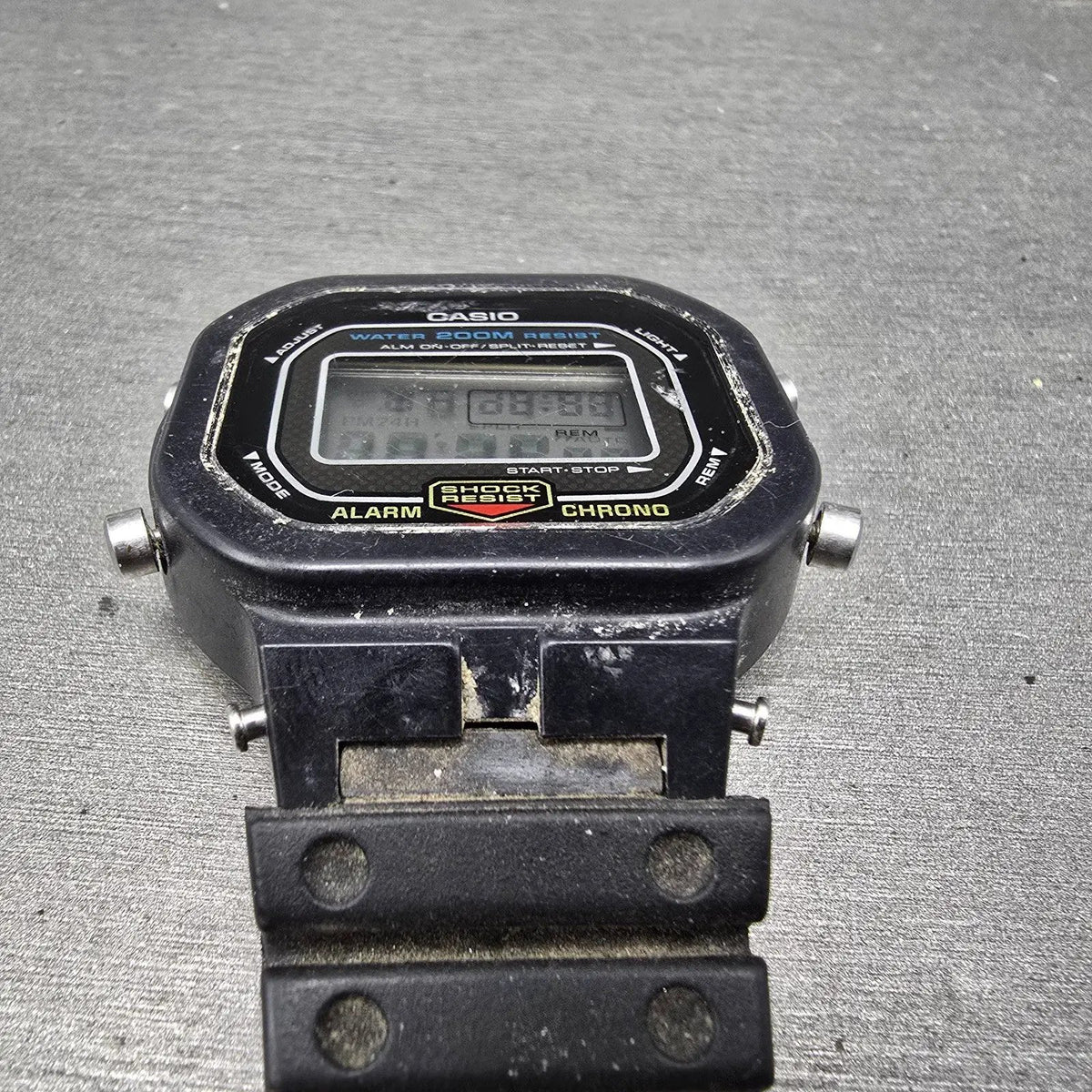 Casio G-Shock DW-5300 Watch Men 42mm Black Alarm Chronograph New Battery VTG2