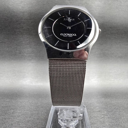 Skagen Watch Men 34mm Black Dial Silver Tone Eldorado Round 233LSSB New Battery5
