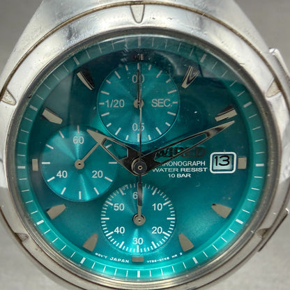 Seiko Wired Chronograph Watch Men 40mm Blue Dial Steel Date 7T92-0TB0 NewBattery1