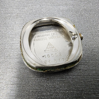 Omega De Ville Watch Women 19mm Gold Dial Gold Plated Rectangle Cal 1353 PARTS13