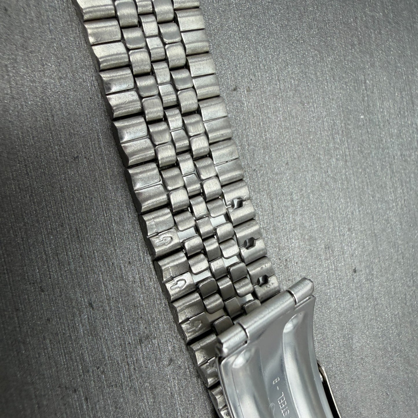 Seiko Bracelet 20mm Stainless Steel Silver Tone Tri Folding Clasp Vintage Japan11