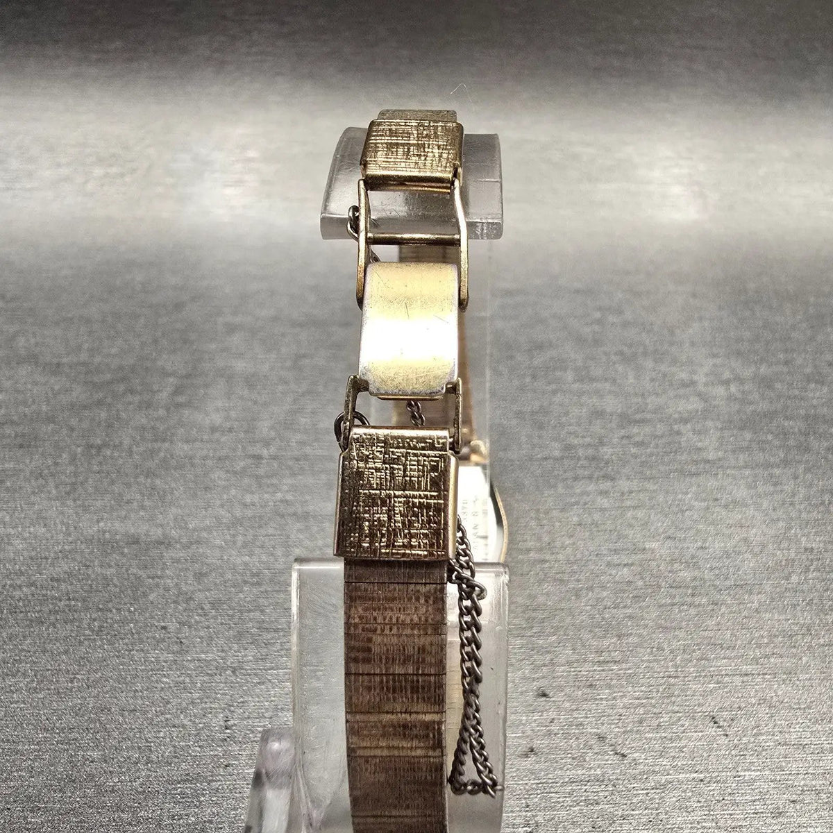 Seiko Watch Women 19mm Gold Dial Gold Tone Oval 1104-3370 Manual Wind Works7