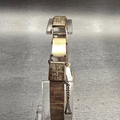 Seiko Watch Women 19mm Gold Dial Gold Tone Oval 1104-3370 Manual Wind Works7