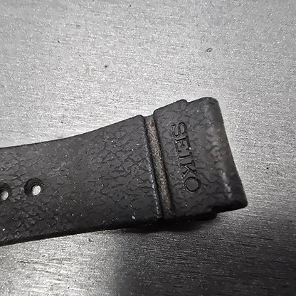 Seiko 22mm Dive Watch Band Black Two Piece Japan Made Vintage12
