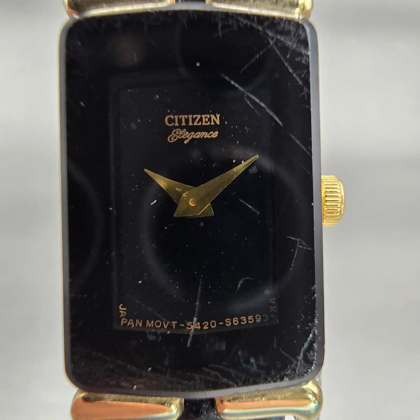 Citizen Elegance Watch Women 13mm Black Dial Gold Tone 5420-S21966 New Battery1