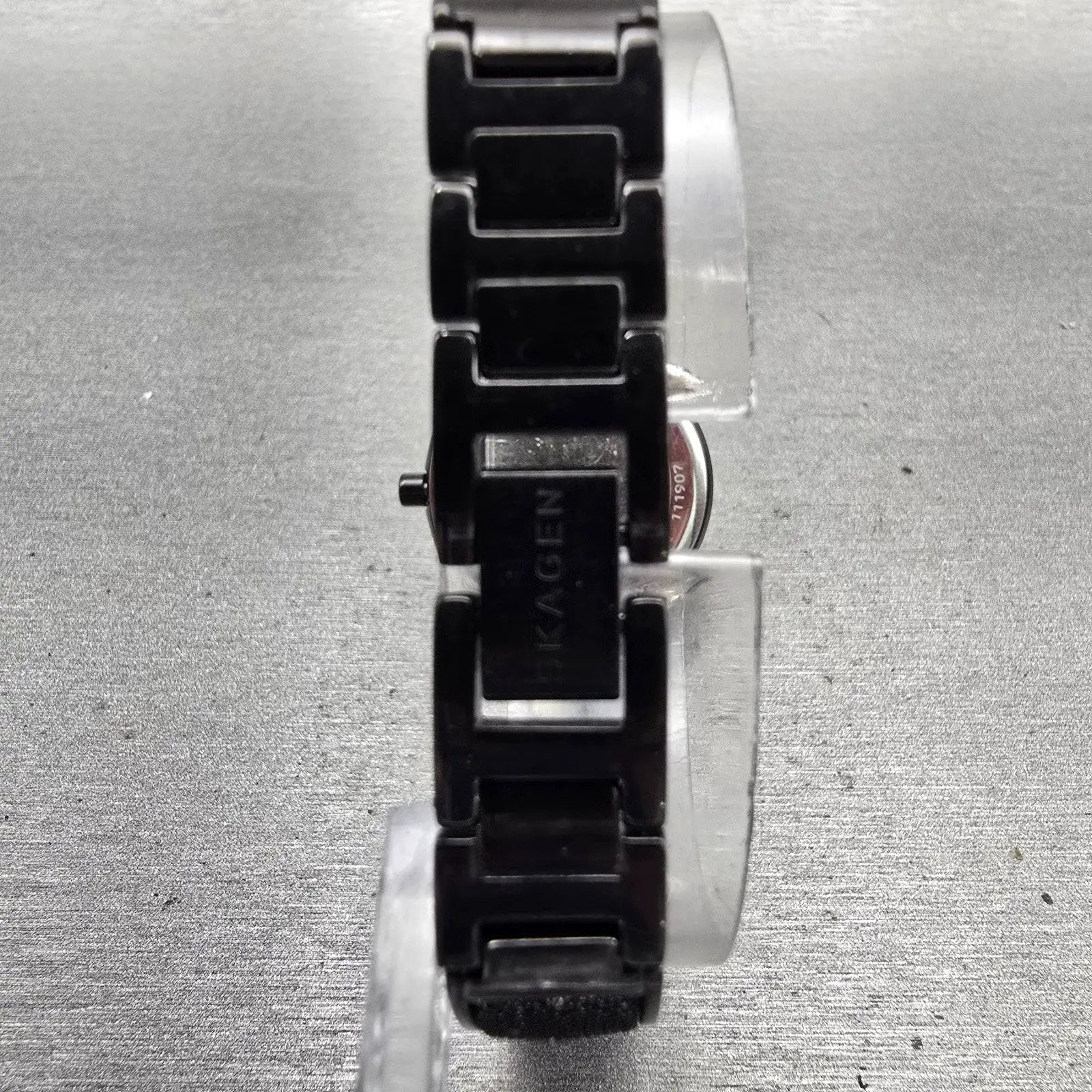 Skagen Annelie Watch Women 25mm MOP Dial Black Tone Gemmed Round SKW2792 New Bat7