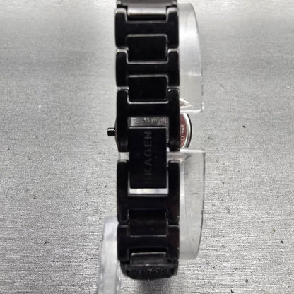 Skagen Annelie Watch Women 25mm MOP Dial Black Tone Gemmed Round SKW2792 New Bat7