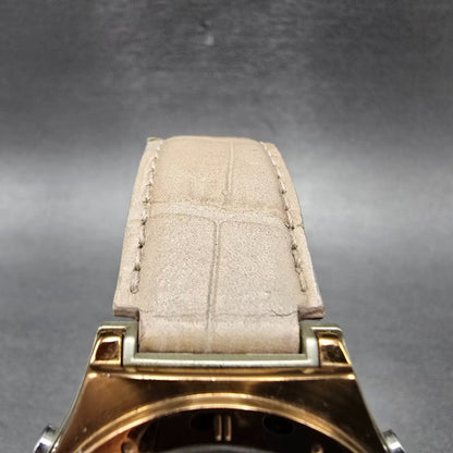Casio Wave Ceptor Watch Women 35mm White Dial Rose Gold Alarm Chronograph Works4