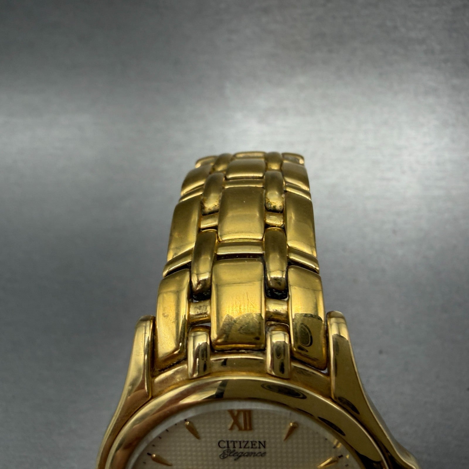 Citizen Elegance Watch Men 34mm Champagne Dial gold Tone Date 5510-H06832 NewBat4