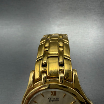 Citizen Elegance Watch Men 34mm Champagne Dial gold Tone Date 5510-H06832 NewBat4