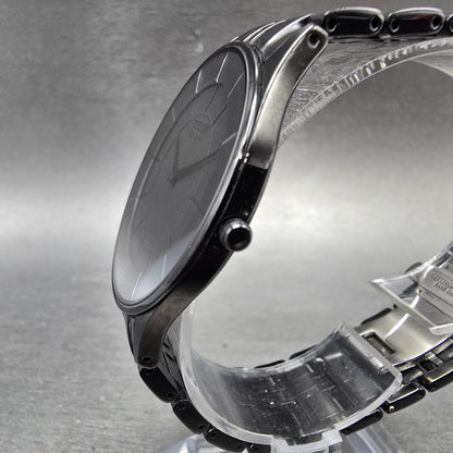 Citizen Stiletto Eco-Drive Watch Men 36mm Black Dial Black Case Round Works JP3