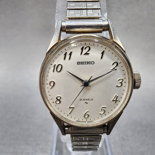 Seiko Watch Women 23mm Silver Dial Silver Tone Manual Wind 11040031 Runs0